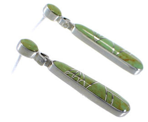 Turquoise Southwestern Silver Earrings EX31691